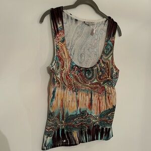 Alberto Makali Paisley Knit Sleeveless Top